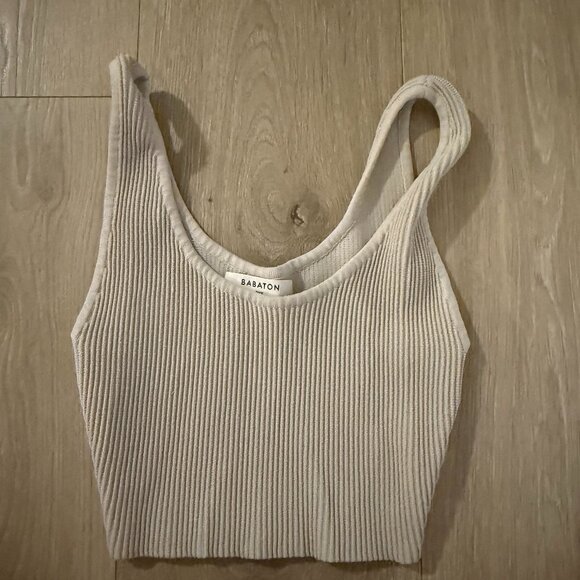 Aritzia ( Babaton ) Sculpt Knit Squareneck Cropped Tank - Picture 1 of 1
